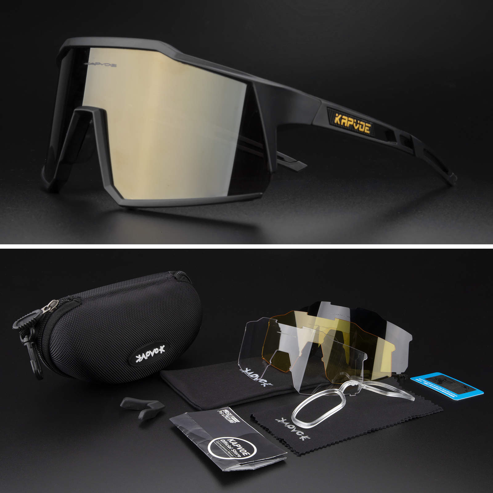Outdoor Eyewear kapvoe Cycling Sunglasses MTB Bicycle Bike Goggles Pochromic Sunglasses UV400 Polarized Women Man Cycling Glasses Eyewear 230428