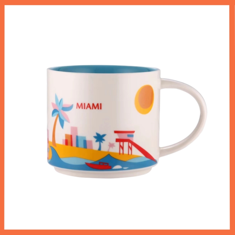 14oz Capacity Ceramic Starbucks City Mug American Cities Best Coffee Mug Cup with Original Box Miami City, Multi-color
14oz Capacity Ceramic Starbucks City Mug American Cities Best Coffee Mug Cup with Original Box Miami City, Multi-color