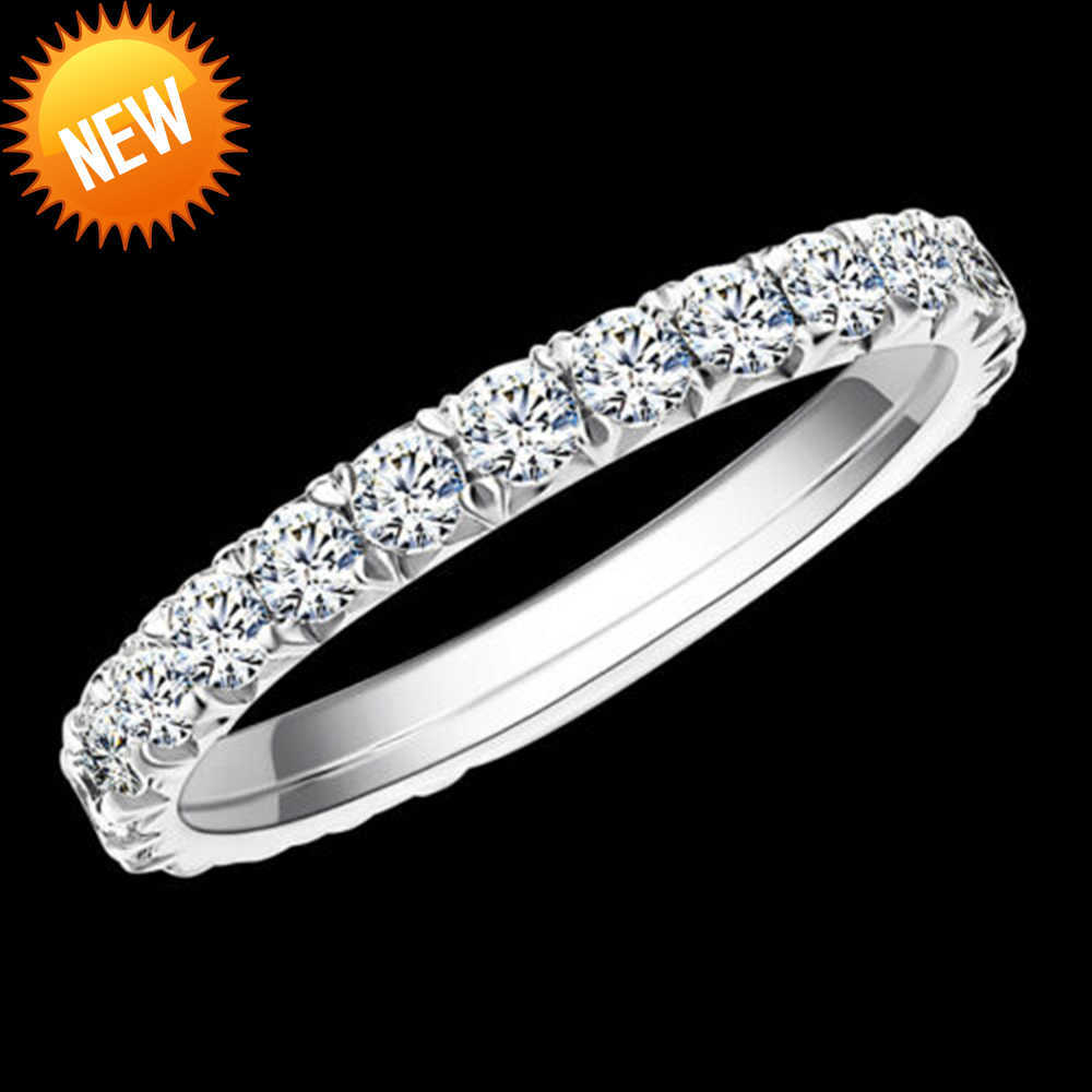 AEW Solid 14K 585 White Gold 1.2ctw 2mm DF Color Moissanite Eternity Wedding Band Moissanite Ring for Women Ladies Ring J0112
AEW Solid 14K 585 White Gold 1.2ctw 2mm DF Color Moissanite Eternity Wedding Band Moissanite Ring for Women Ladies Ring J0112