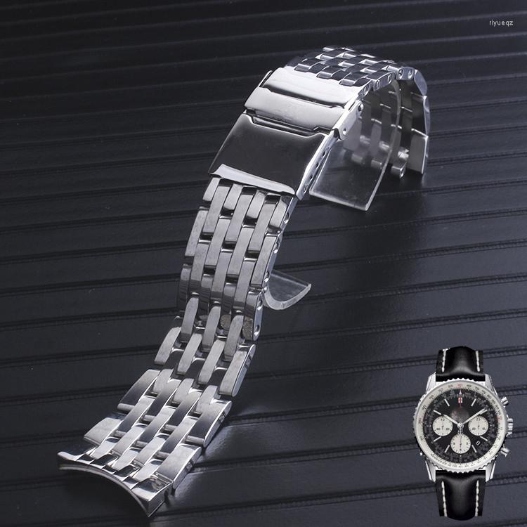 Watch Bands Solid 316L Stainless Steel Watchbands Silver 22mm 24mm Metal Band Strap Wrist Watches Bracelet For Bretiling
Watch Bands Solid 316L Stainless Steel Watchbands Silver 22mm 24mm Metal Band Strap Wrist Watches Bracelet For Bretiling