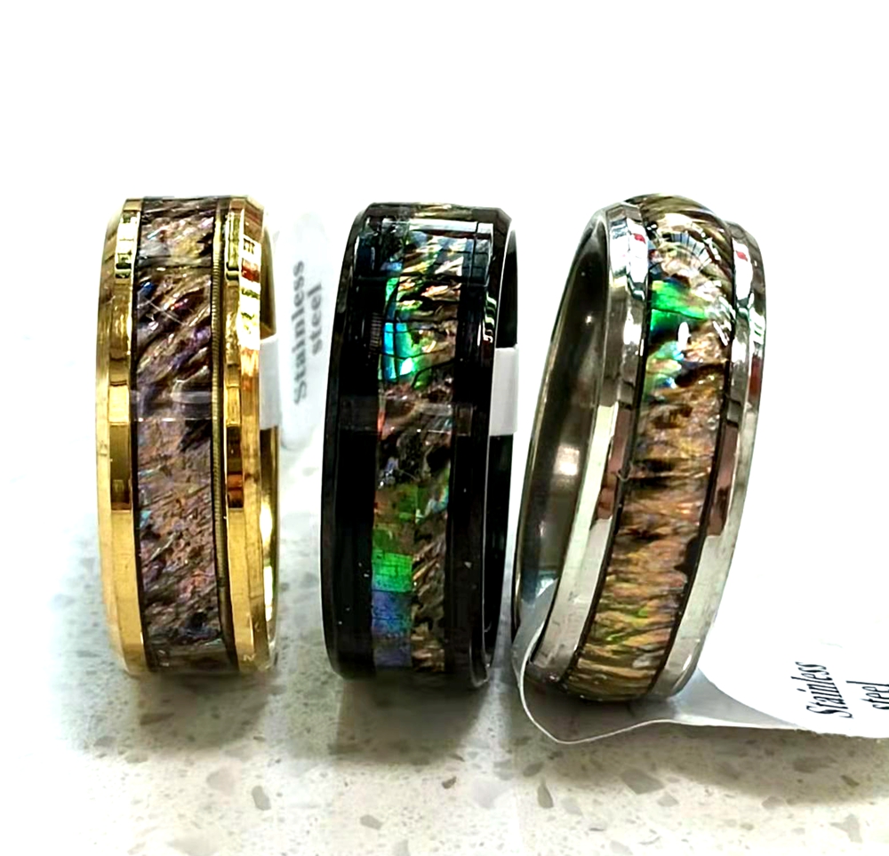 Men Women Stainless steel Shell Rings Finger Ring Wedding Engagement Ring Wholesale Jewelry Lot