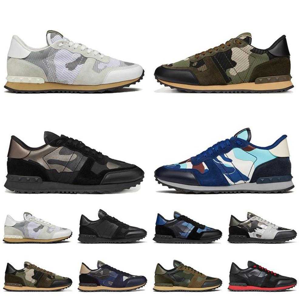 Designer Rockrunner Casual Shoes Platform Sneakers Women Mens Camouflage Mesh Fabric Rubber Army Green Top Lea Valentinoe''Valentinoity kPW EBX4, C10 39-45
Designer Rockrunner Casual Shoes Platform Sneakers Women Mens Camouflage Mesh Fabric Rubber Army Green Top Lea Valentinoe''Valentinoity kPW EBX4, C10 39-45