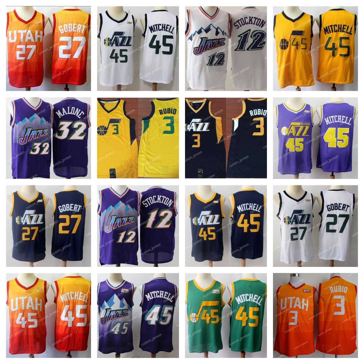 32 Karl Malone Utah''Jazz''Men Jersey 3 Trey Burke 12 John Stockton Rudy 27 Gobert Donovan 45 Mitchell Conley''NBA''Basketball Jerseys, #2
32 Karl Malone Utah''Jazz''Men Jersey 3 Trey Burke 12 John Stockton Rudy 27 Gobert Donovan 45 Mitchell Conley''NBA''Basketball Jerseys, #2