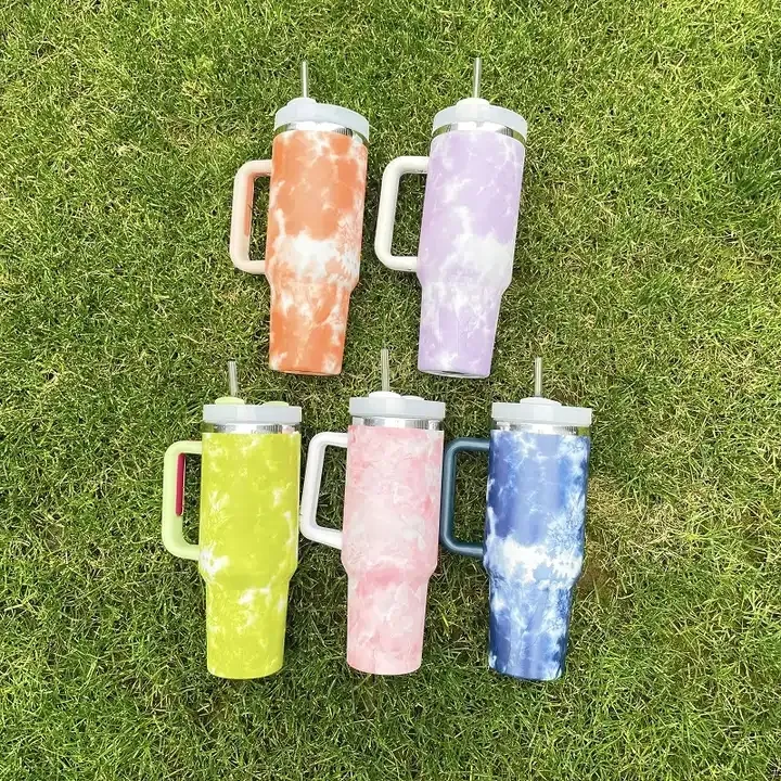 40oz Adventure Quencher Tumblers Tie Dye Car Mugs 40 oz With Handle Lid and Straw Stainless steel Thermos Water Bottles FY5711 0501, Multi-color
40oz Adventure Quencher Tumblers Tie Dye Car Mugs 40 oz With Handle Lid and Straw Stainless steel Thermos Water Bottles FY5711 0501, Multi-color
