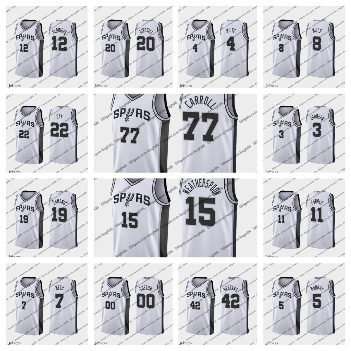 San Antonio''Spurs''Men Jersey Aldridge Murray 20 Ginobili 22 Gay 77 Carroll 3 Johnson Samanic LaMarcus Dejounte Manu Rudy Association''NBA''Basketball Jerseys, #6
San Antonio''Spurs''Men Jersey Aldridge Murray 20 Ginobili 22 Gay 77 Carroll 3 Johnson Samanic LaMarcus Dejounte Manu Rudy Association''NBA''Basketball Jerseys, #6
