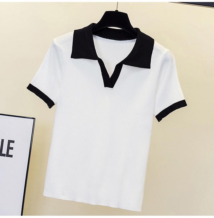 Womens Sweaters Summer Clothes Knitted Woman Pullovers Oversized Basic Jumper Slim Sweater Pull Short SleeveWomens
