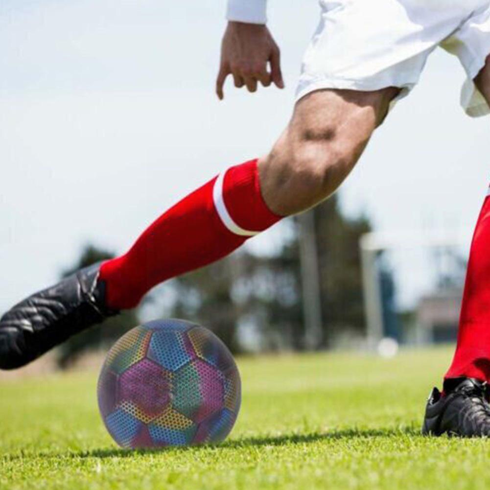 Balls Reflective Soccer Ball Luminous Night Glow Footballs With Pump And Net For Student Training 2 Size U9b6 230428