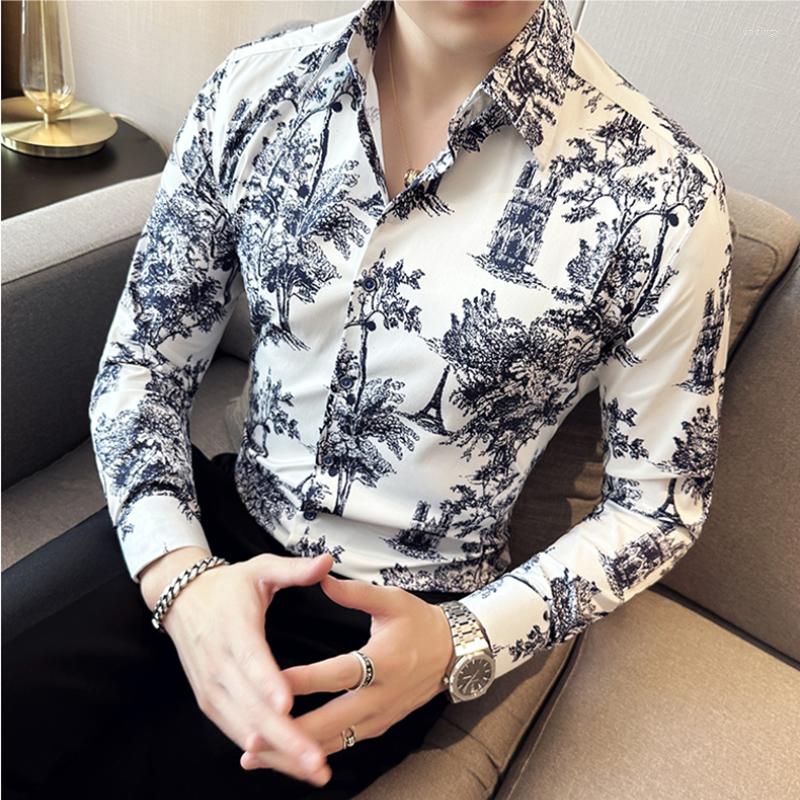 Men's Dress Shirts Summer Fashion 3D Ink Painting Printed Shirt Men's Long Sleeve Business Formal Baroque Style Social Party Clothing, Black
Men's Dress Shirts Summer Fashion 3D Ink Painting Printed Shirt Men's Long Sleeve Business Formal Baroque Style Social Party Clothing, Black