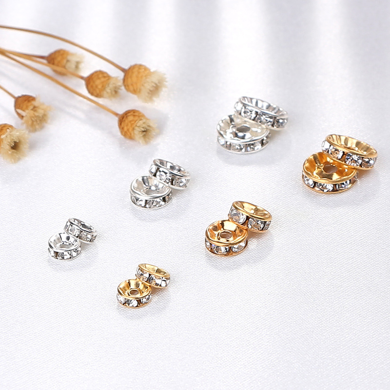 Alloy Bead Spacer 6/8/10mm Silver Gold Plated Crystal White Circle Round Zircon Diy Fashion Bracelet Jewelry Making Supplies for Necklace Accessories
Alloy Bead Spacer 6/8/10mm Silver Gold Plated Crystal White Circle Round Zircon Diy Fashion Bracelet Jewelry Making Supplies for Necklace Accessories