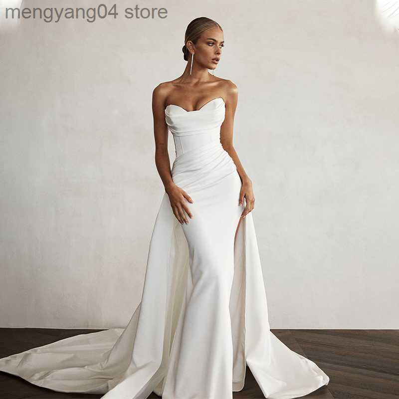Party Dresses Modern Mermaid Front Slit Bridal Gowns Sweep Train Wedding Gowns Sweetheart Bridal Dresses 2023 Boho Women Custom Made T230502
Party Dresses Modern Mermaid Front Slit Bridal Gowns Sweep Train Wedding Gowns Sweetheart Bridal Dresses 2023 Boho Women Custom Made T230502