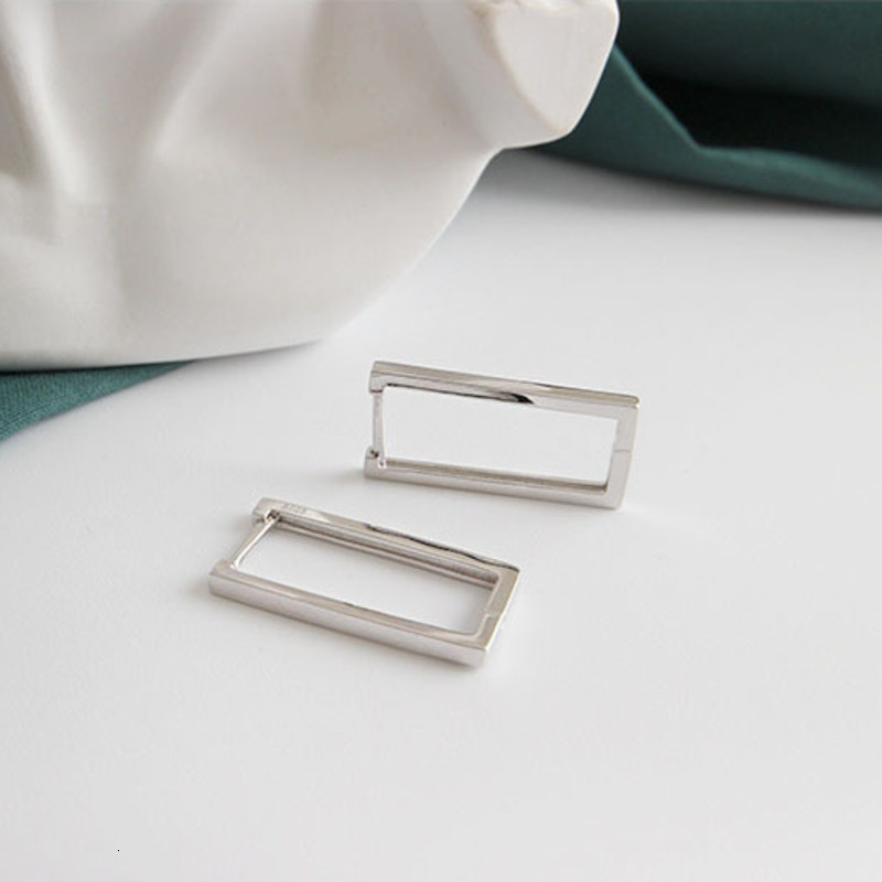 Dangle Chandelier S'STEEL Loop Earings Hoops Earing Aide 925 Silver Earnings Sterling Hoop Square Piercing S925 Earrings For Women Jewelry 230428