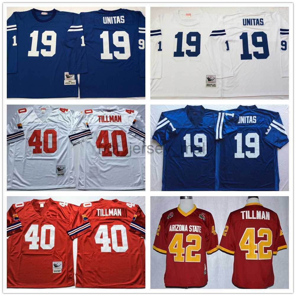NCAA College 75th Vintage Football 40 Pat Tillman Jersey Stitched 19 Johnny Jerseys Unitas Shirt Black White Blue Red Mitchell&Ness, Same as picture
NCAA College 75th Vintage Football 40 Pat Tillman Jersey Stitched 19 Johnny Jerseys Unitas Shirt Black White Blue Red Mitchell&Ness, Same as picture