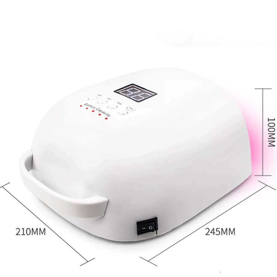Dryers Rechargeable 86W Red Polish Dryer Wireless Gel Cure Light Manicure Lamps Cordless Nail UV LED Lamp 230428