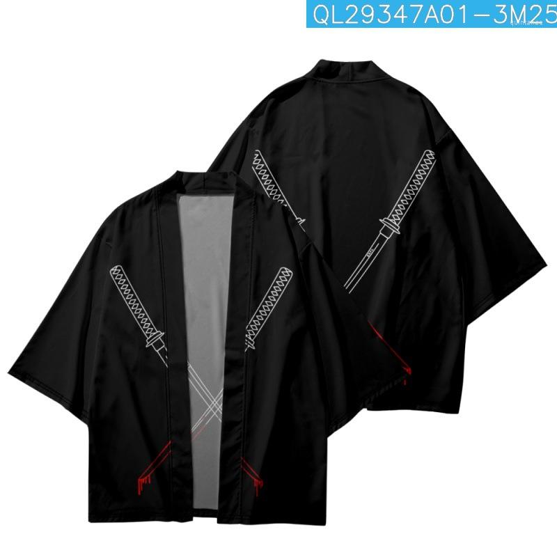 Ethnic Clothing Summer Loose Japanese Fashion Samurai Knife Printed Kimono Streetwear Cardigan Robe Women Men Haori Top Yukata
Ethnic Clothing Summer Loose Japanese Fashion Samurai Knife Printed Kimono Streetwear Cardigan Robe Women Men Haori Top Yukata
