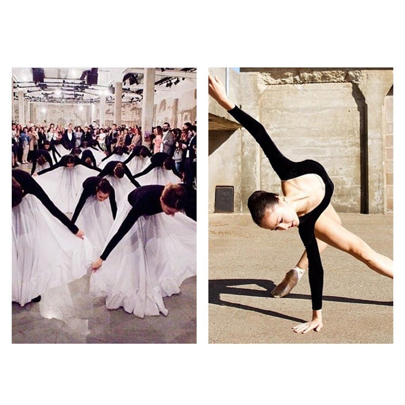 Women's T-Shirt Long-Sleeved Thin Backless Swan Neck Black T-Shirt Women Wrap Fashion Bodycon Tops Ballet Spring Summer Camisetas De Mujer 230428