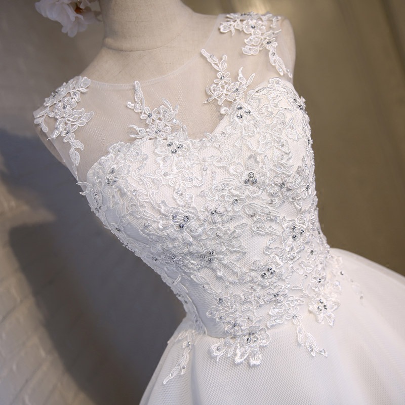 Short Sweety Formal Evening Dresses White Appliques Sequins Beading A-Line Scoop Lace Up Plus Size Mini Prom Party Gowns 01