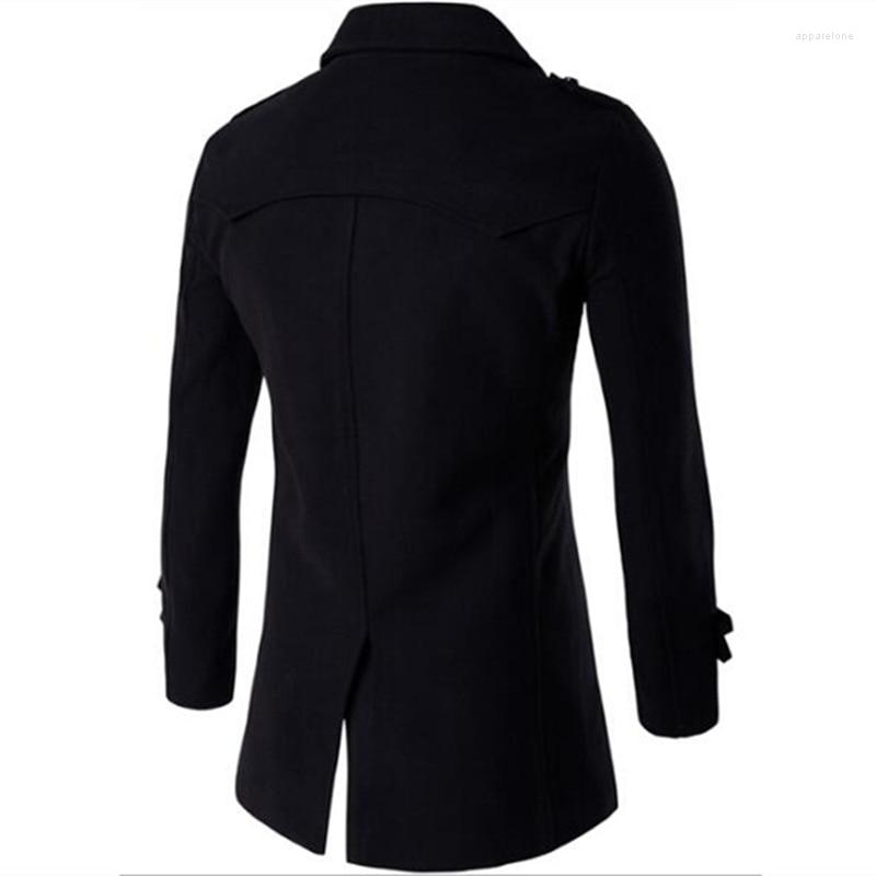 Men's Trench Coats Men British Style Double Breasted Top Coat Mens Long Masculino Male Clothing Classic Drop Overcoat