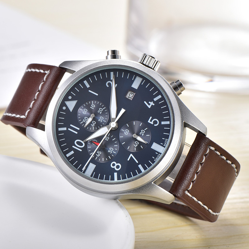 New quality mens watches quartz luminous pilot watch all dial work chronometre wristwatch leather strap stainless steel case clock montre de luxe
New quality mens watches quartz luminous pilot watch all dial work chronometre wristwatch leather strap stainless steel case clock montre de luxe