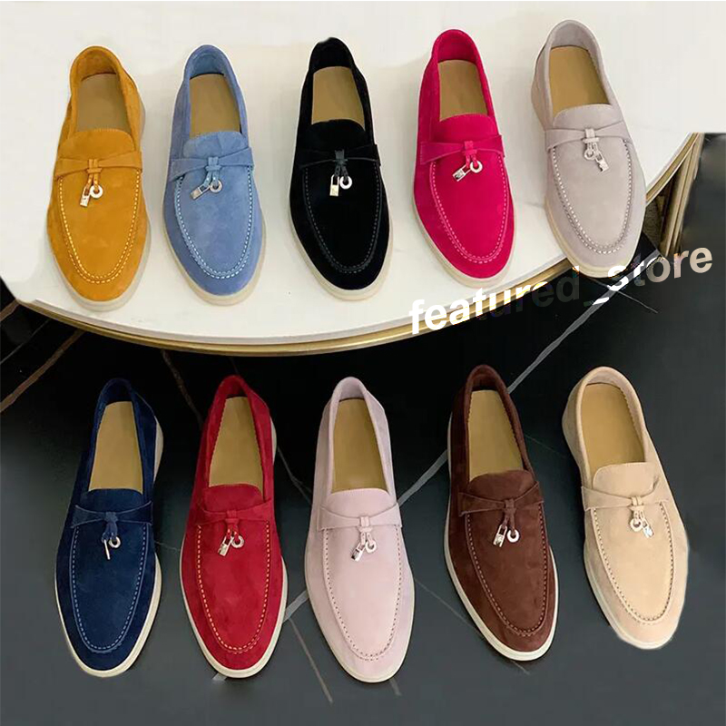 Classic Womens loro piana Dress Shoes Cashmere Top Quality Deerskin Metal buttons Designers Buckle Round Toes Flat Heel Leisure Comfort Four Seasons Women Shoe, #12
Classic Womens loro piana Dress Shoes Cashmere Top Quality Deerskin Metal buttons Designers Buckle Round Toes Flat Heel Leisure Comfort Four Seasons Women Shoe, #12