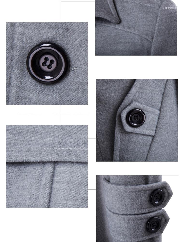 Men's Trench Coats Men British Style Double Breasted Top Coat Mens Long Masculino Male Clothing Classic Drop Overcoat