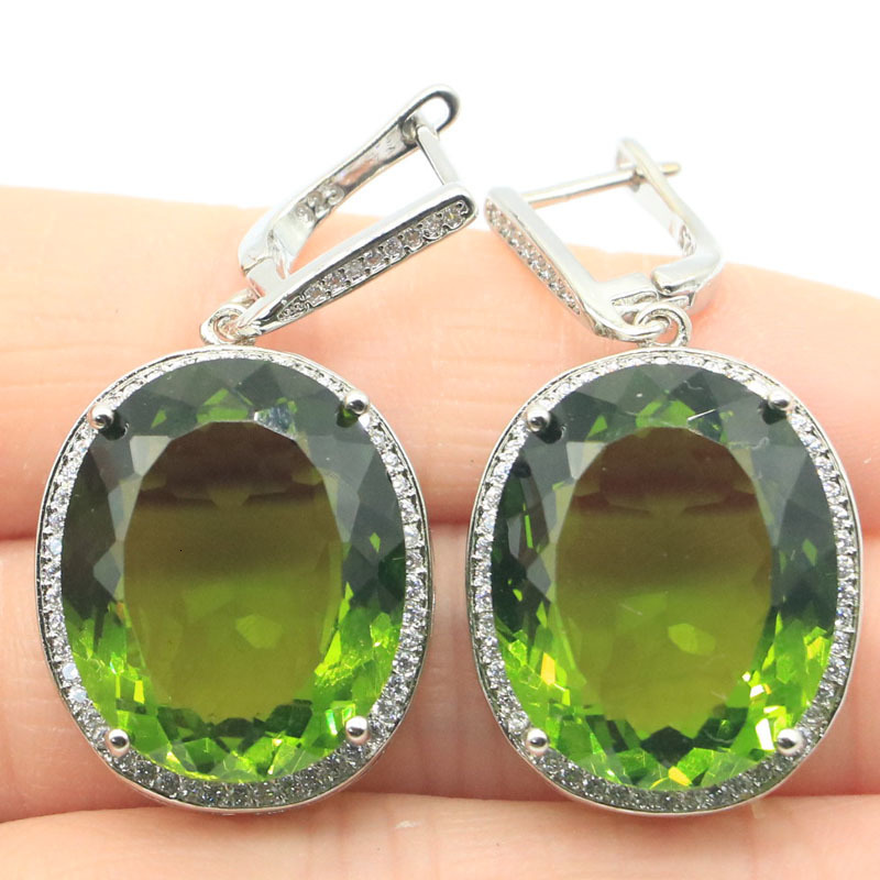 Dangle Chandelier 40x21mm Big Gemstone 22x18mm Mystic Topaz Zultanite Color Changing Alexandrite Topaz Females 925 Silver Earrings Eye Catching 230428