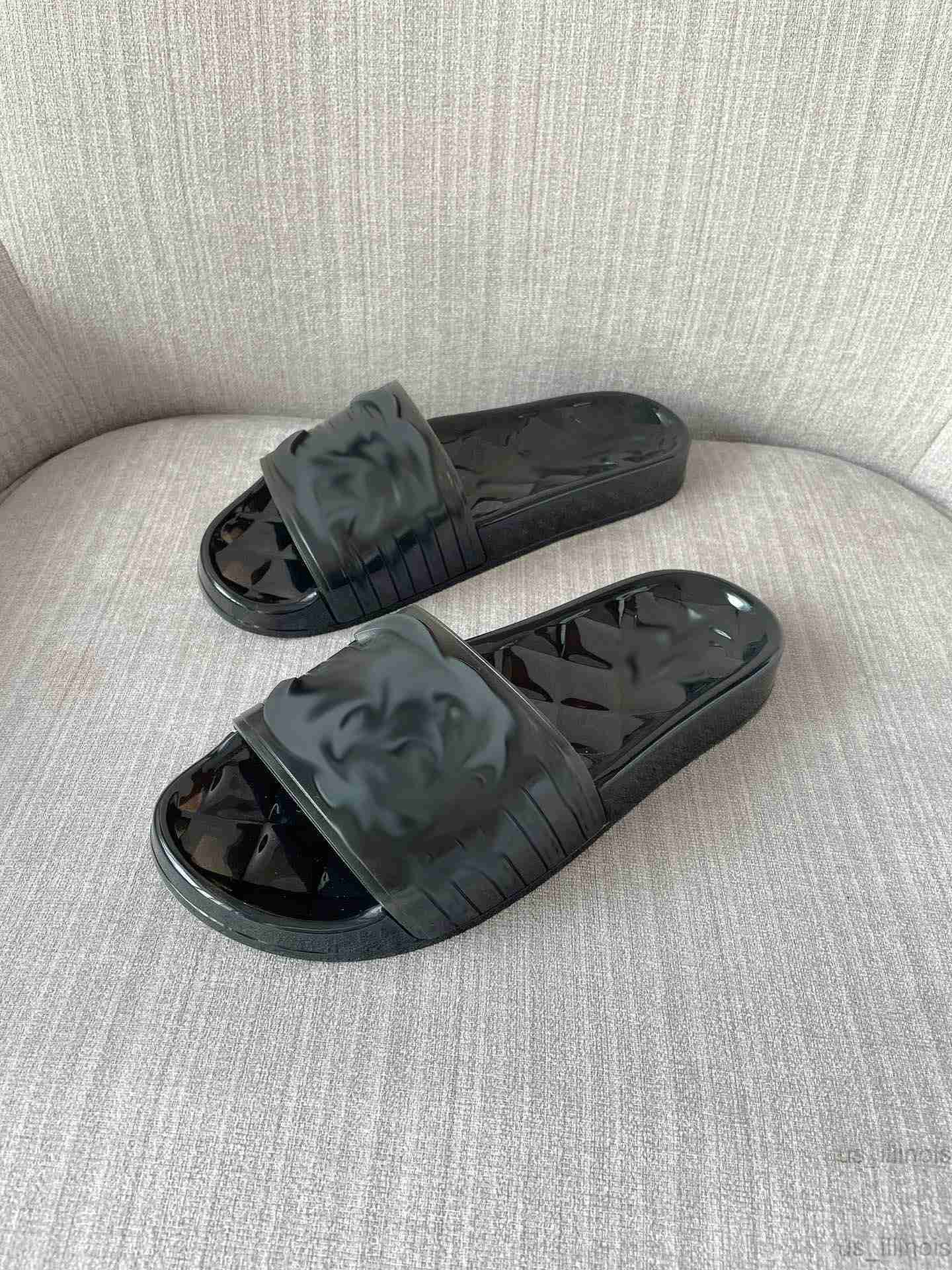 Sandals Women Designer Slippers Transparent PVC jelly Sandals Womens letter Printed Luxury Summer slipper Slides Sile lady Flip Flops Flat Shoe sneakers size 35-42