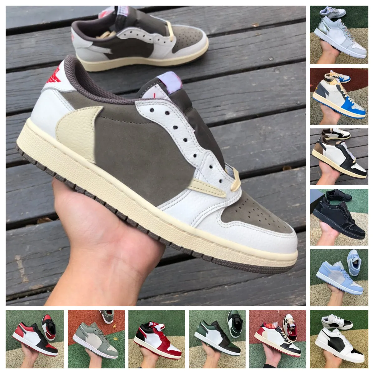 Bicycle Shoes Jumpman 1 1s Low Mens Basketball Shoes Travis Black Phantom Fragment Dark Reverse Mocha Starfish True Blue Football Wolf
Bicycle Shoes Jumpman 1 1s Low Mens Basketball Shoes Travis Black Phantom Fragment Dark Reverse Mocha Starfish True Blue Football Wolf
