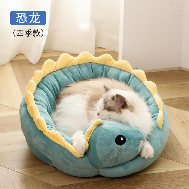 Cat Beds Pet Dog Bed House For Cats Indoor Warm Kitten Kennel Small Nest Collapsible Cave Cute Sleeping Mats Winter Products