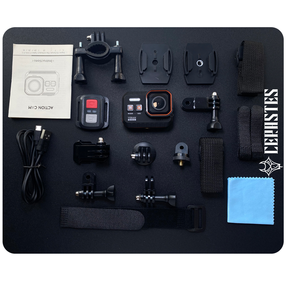 Digital Cameras CERASTES Action 4K60FPS With Remote Control Screen Waterproof Sport drive recorder Sports Helmet Cam 230503