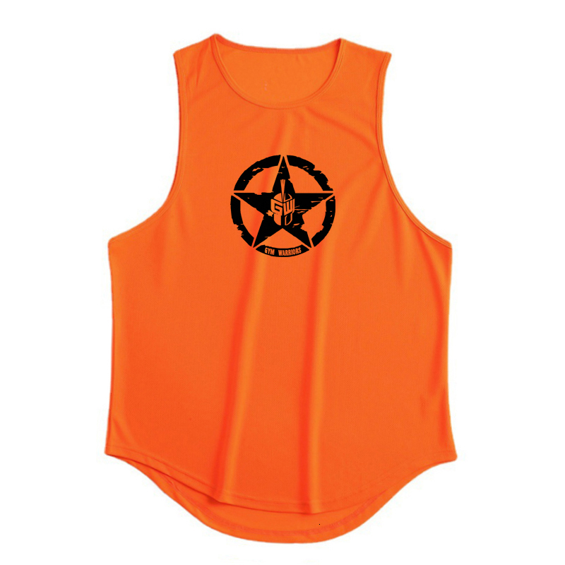 Men's Tank Tops Summer Bodybuilding Printed Outdoor Workout Sleeveless Tshirts Mesh Breathable 6 Colors Singlet Men 230428Z