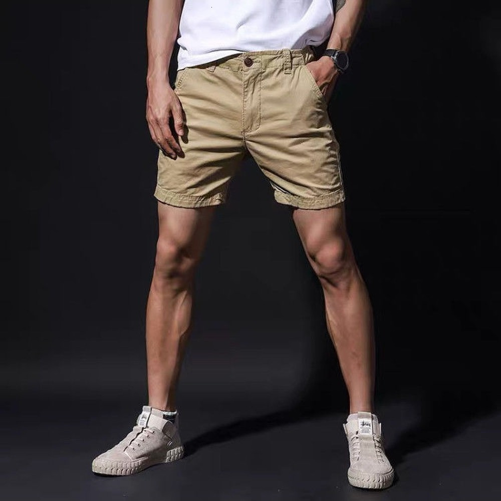 Men's Shorts Casual Shorts Men On Knee Breath Cool Shorts Mens Fashion Bottoms Summer Clothes Streetwear Regular Fit Shorts 230503