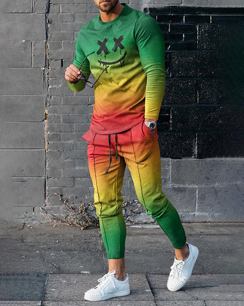 Men's Tracksuits Autumn Long Sleeve T Shirt Long Pants Men 2 Piece Sets Men Tracksuit 3D Printed Casual Trend Oversized Clothes Sportwear Suit 23