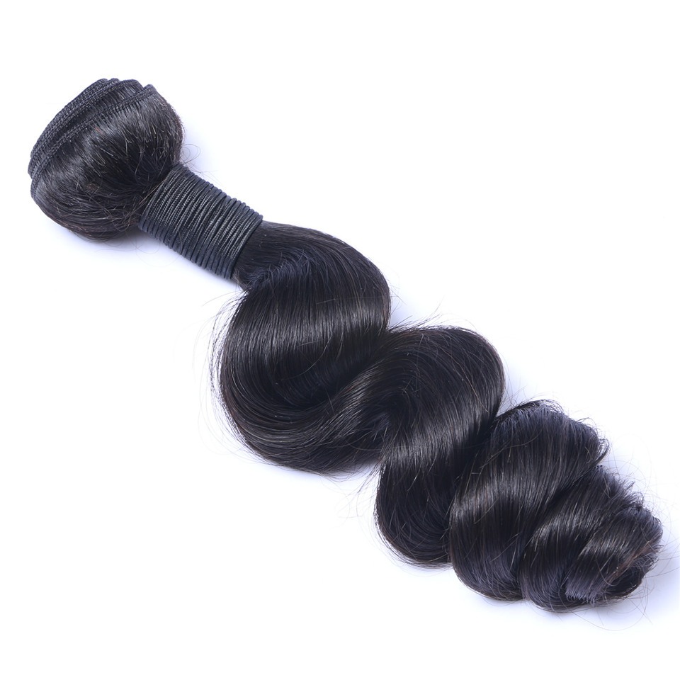 Brazilian Virgin Human Loose Wave Unprocessed Remy Hair Weaves Double Wefts 100G/Bundle 1Bundle/Lot Can Be Dyed Bleached
