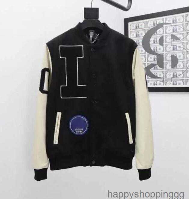 Flocking Leather Sleeves Baseball Coat Uniform Fashion Jacket High Quality Single Breasted Warm Jackets Couples Women Men Varsity Coats Men's Designer Clothing0ux
Flocking Leather Sleeves Baseball Coat Uniform Fashion Jacket High Quality Single Breasted Warm Jackets Couples Women Men Varsity Coats Men's Designer Clothing0ux