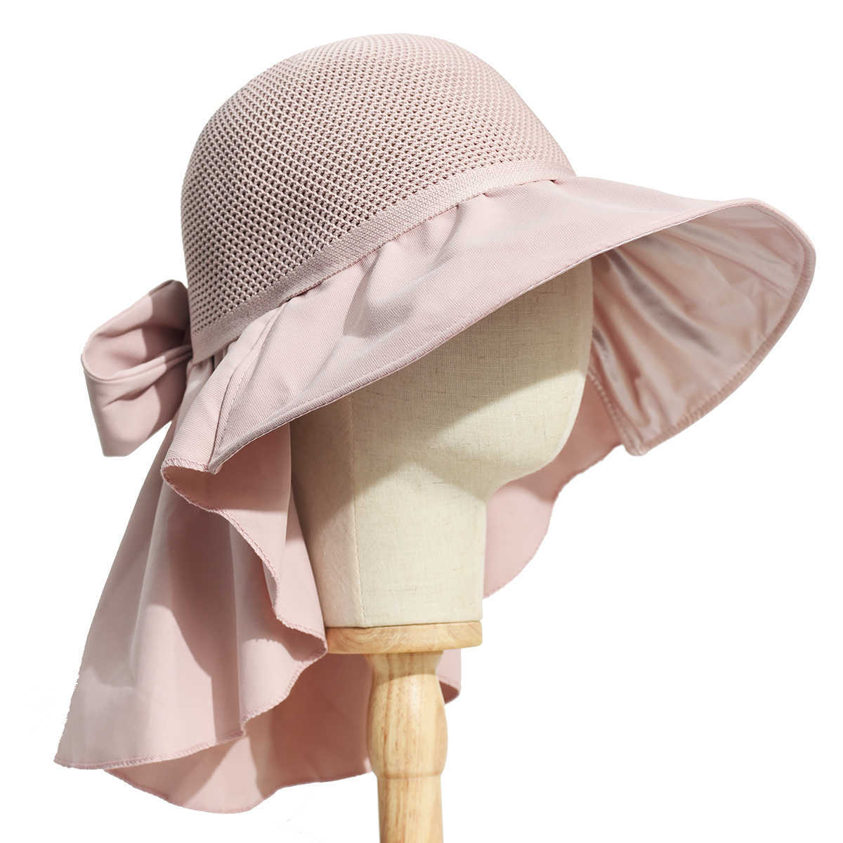Outdoor Hats Women Wide Large Brim Sun Hat UV Anti Neck Protection Shawl Visor Cap Summer Outdoor Fishing Hiking Bucket Hat Ladies Hat Bonnet J0502