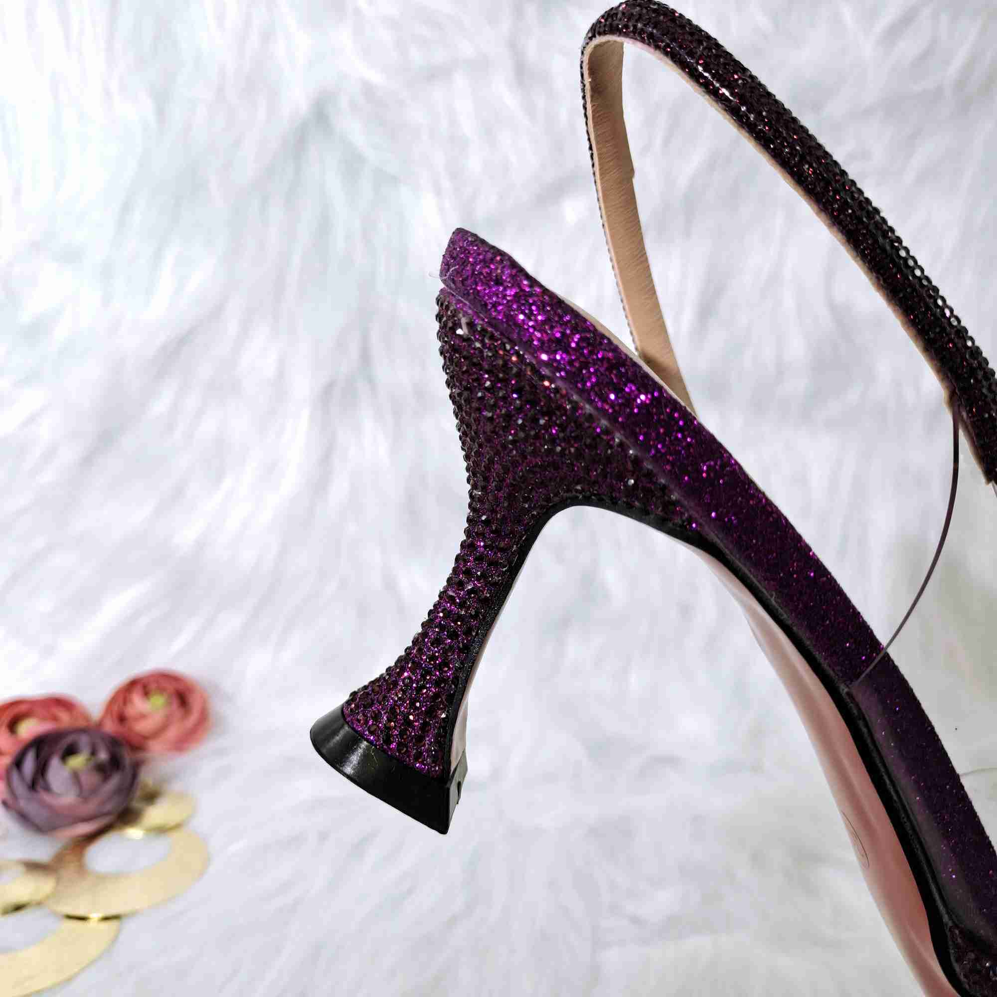 Dress Shoes QSGFC 2022 Comfortable Streamline Pointed Shiny Small Diamond Noble Ladies Shoelace Bag Party Shoe Bag Friend Party Shoelace Bag