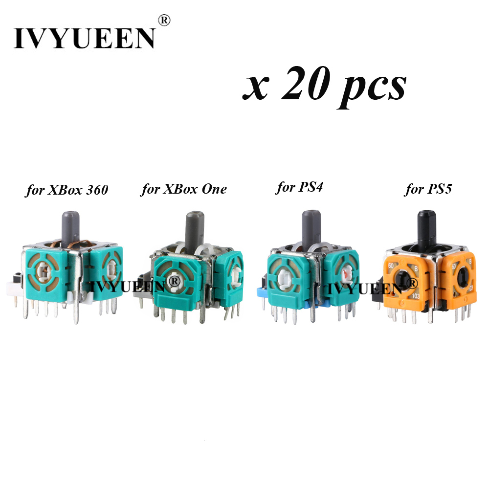 Game Controllers Joysticks IVYUEEN 20 PCS 3D AnALOg Thumb Sticks Sensor Module Potentiometer for 5 4 PS5 PS4 Controller S X 360 230503 
Game Controllers Joysticks IVYUEEN 20 PCS 3D AnALOg Thumb Sticks Sensor Module Potentiometer for 5 4 PS5 PS4 Controller S X 360 230503