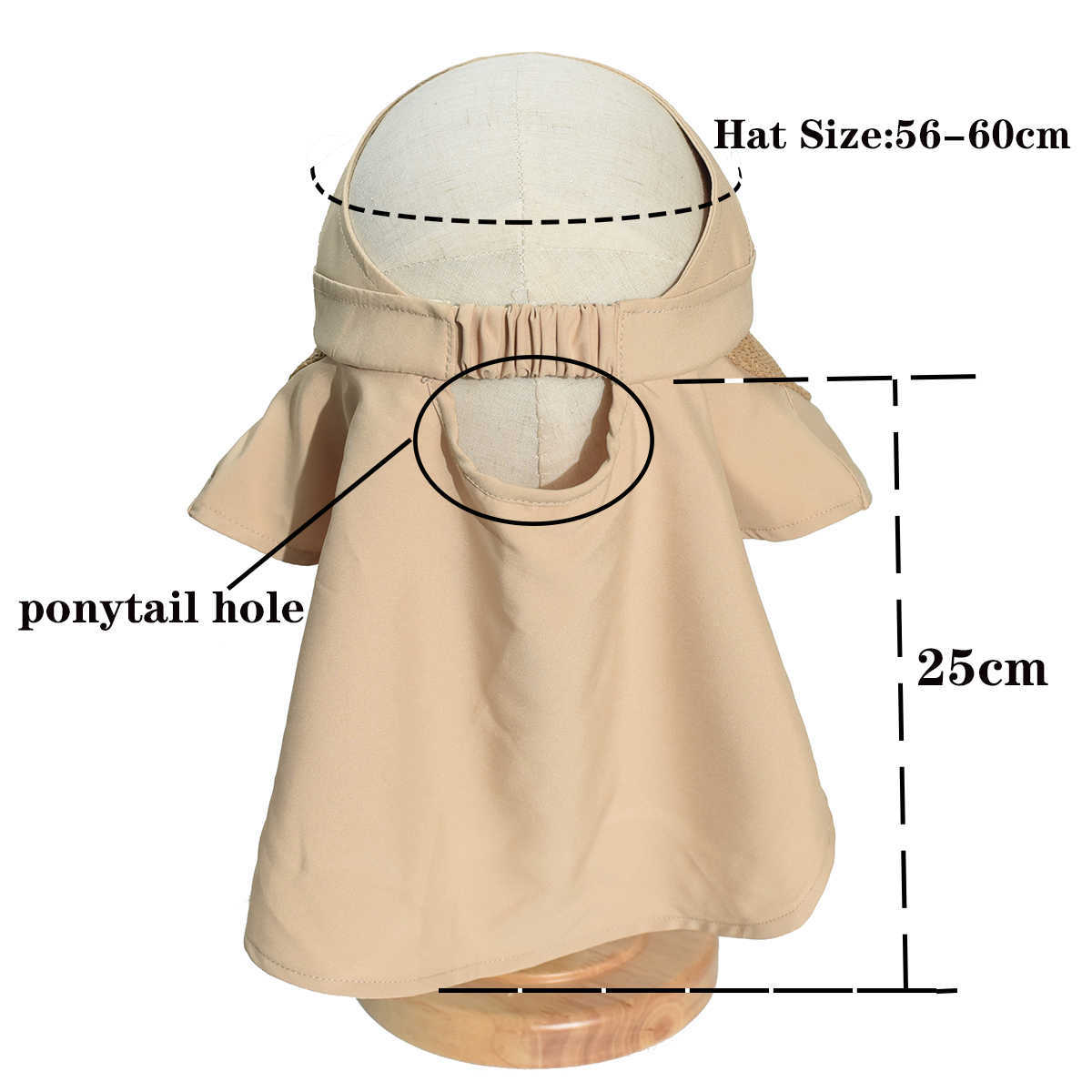 Outdoor Hats Women Sun Hat Wide Large Brim Fisherman Hat Summer Outdoor Fishing Hiking UV Anti Neck Protection Shawl Visor Cap Ladies Hat Bon J230502