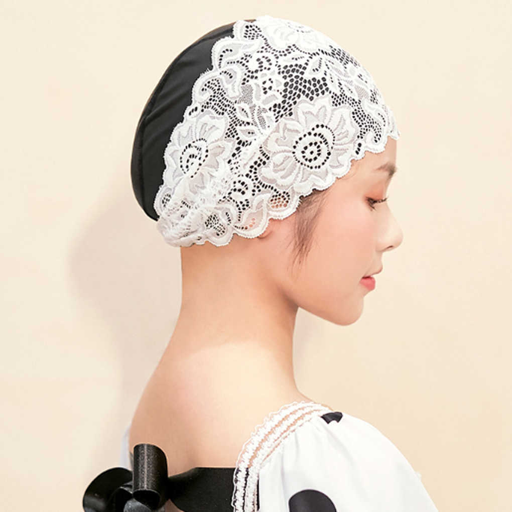 Swimming caps Adults Swimming Cap Lace Waterproof Swimmer Hat Decorative Swim Headgear Indoor Outdoor Pool Hair Protector Training J230502