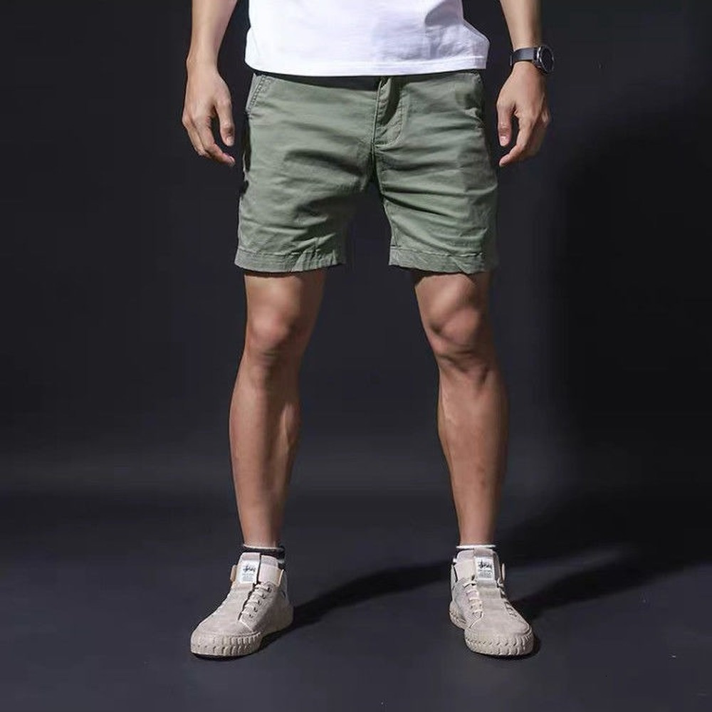 Men's Shorts Casual Shorts Men On Knee Breath Cool Shorts Mens Fashion Bottoms Summer Clothes Streetwear Regular Fit Shorts 230503