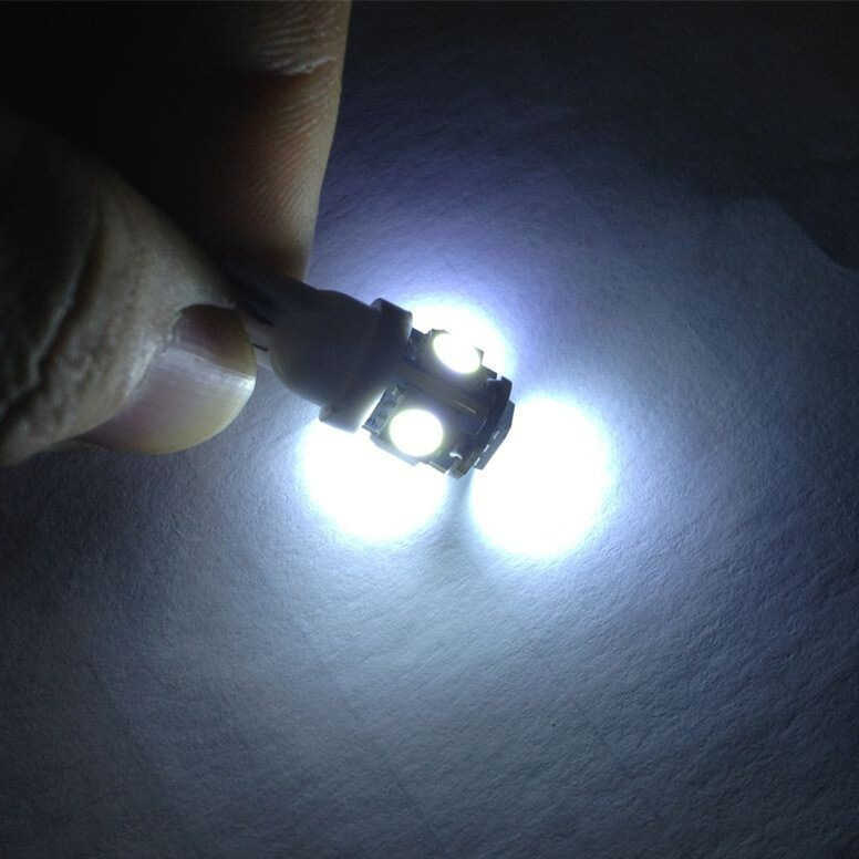 100PCS T10 Led Car Lights 5050 5smd Super White Red Yellow 194 168 W5W Led Parking Bulb Auto Wedge Clearance Read Lamp 12v