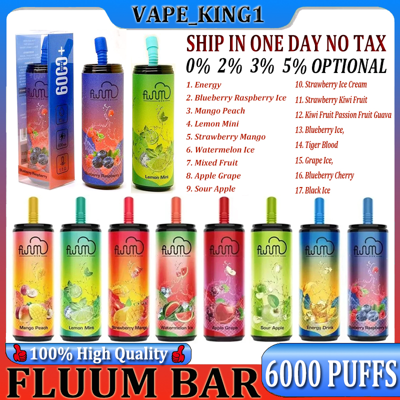Authentic Fluum Bar 6000 Puffs Disposable E Cigarettes Vape Pen 15Ml Pre-Filled Mesh Coil Pods Cartridge 600Mah Rechargeable Battery Vaporizer Puff 6k
Authentic Fluum Bar 6000 Puffs Disposable E Cigarettes Vape Pen 15Ml Pre-Filled Mesh Coil Pods Cartridge 600Mah Rechargeable Battery Vaporizer Puff 6k