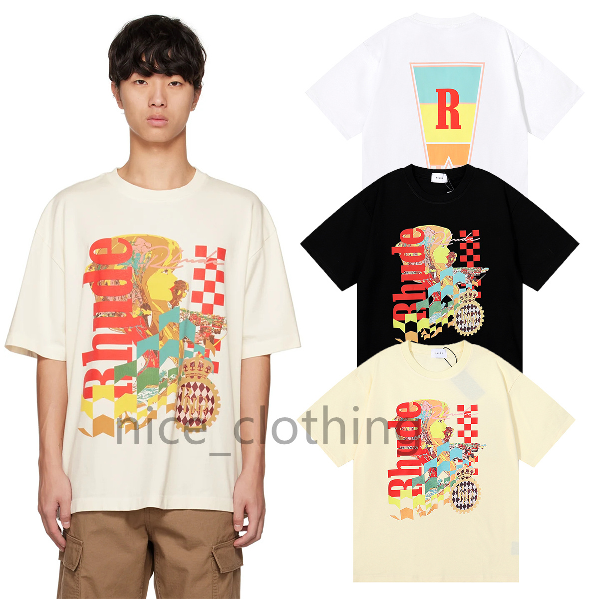 Men' T-Shirts Mens Designer Rhude T-Shirt Luxury Brand Tees Designer Tshirts Fashion T Shirts Mens Womens Casual Short Sleeve Summer Streetwear Tops Lover Clothes -XL
Men' T-Shirts Mens Designer Rhude T-Shirt Luxury Brand Tees Designer Tshirts Fashion T Shirts Mens Womens Casual Short Sleeve Summer Streetwear Tops Lover Clothes -XL
