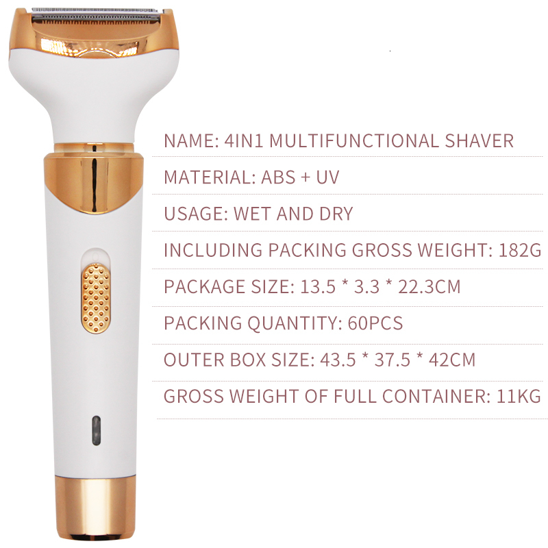 Epilator 4 IN 1 Electric Eyebrow Trimmer Portable Hair Remover Women depilator Nose Ear Trimmer Removal Lady Shaver Epilator Painless 230428