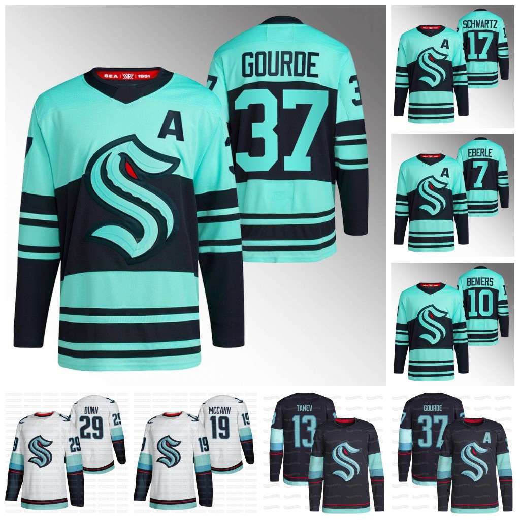 Seattle Yanni Gourde Kraken 2023 Jersey Jaden Schwartz Vince Dunn Eberle Carson Soucy Justin Schultz Alex Wennberg Oliver Bjorkstrand, 2022-23 reverse retro youth s-xl
Seattle Yanni Gourde Kraken 2023 Jersey Jaden Schwartz Vince Dunn Eberle Carson Soucy Justin Schultz Alex Wennberg Oliver Bjorkstrand, 2022-23 reverse retro youth s-xl