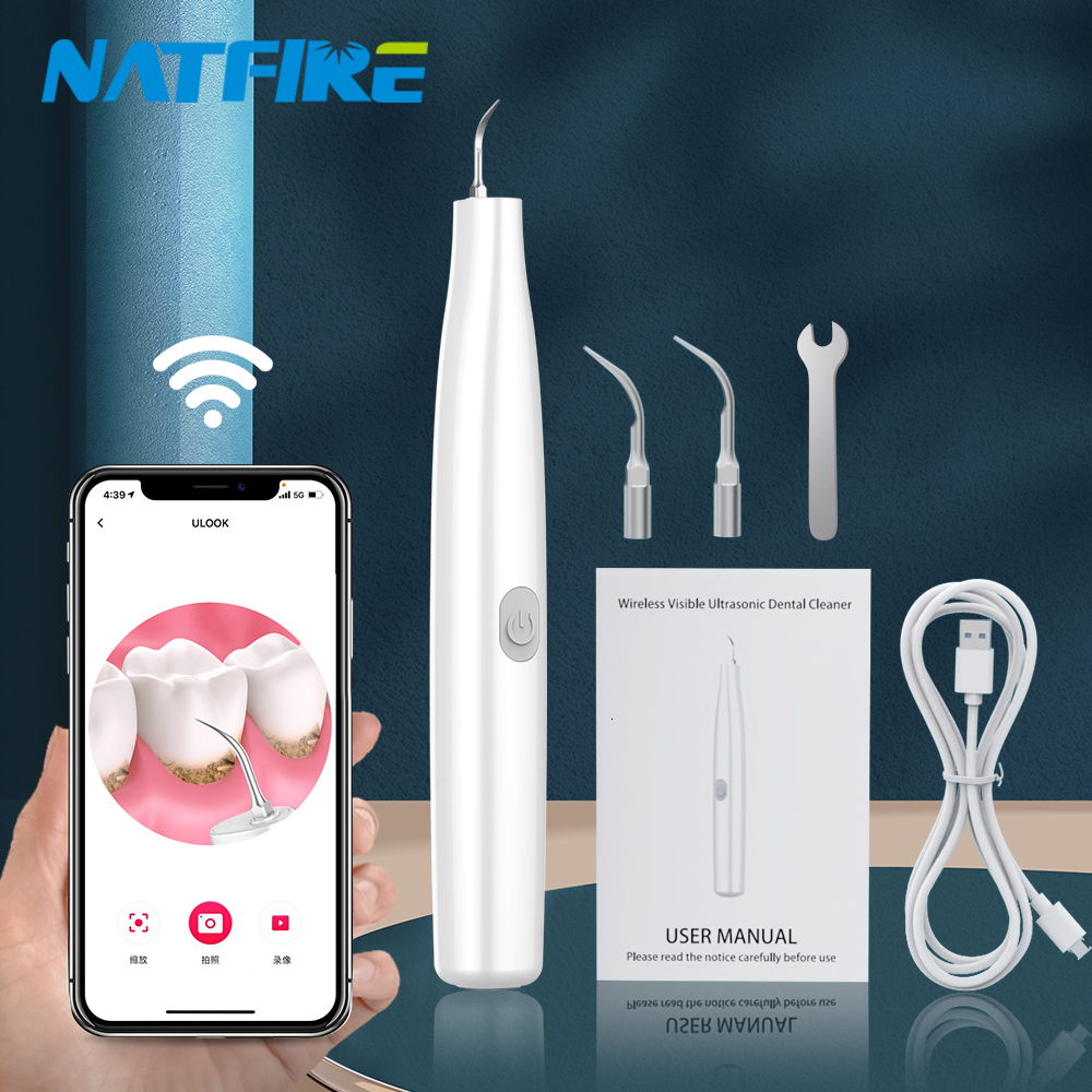 Other Oral Hygiene Visual Ultrasonic Dental Scaler with Camera LED Calculus Oral Tartar Remover Tooth Stain Cleaner Teeth Whitening Cleaning Kit J1 23