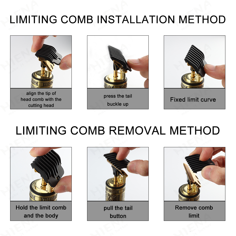 Clippers Trimmers USB Electric LCD Hair Clipper Trimmer All In One Gold Light Head Rechargeable Hair Clipper Oil Head Hair Carving Mark Razor 230428
