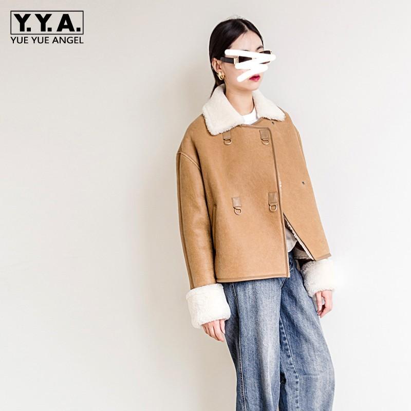 Fur Winter Women Lamb Fur Short Biker Coat Streetwear Full Sleeve Real Fur Cargo Jacket Luxury Double Breasted Outerwear Female, As photos
Fur Winter Women Lamb Fur Short Biker Coat Streetwear Full Sleeve Real Fur Cargo Jacket Luxury Double Breasted Outerwear Female, As photos