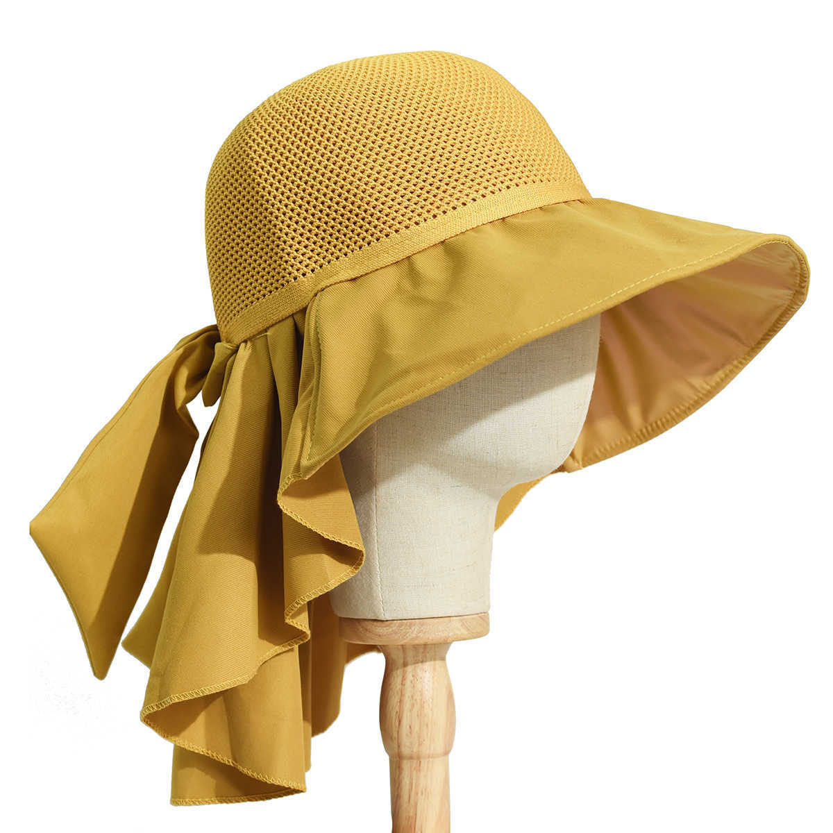 Outdoor Hats Women Wide Large Brim Sun Hat UV Anti Neck Protection Shawl Visor Cap Summer Outdoor Fishing Hiking Bucket Hat Ladies Hat Bonnet J0502