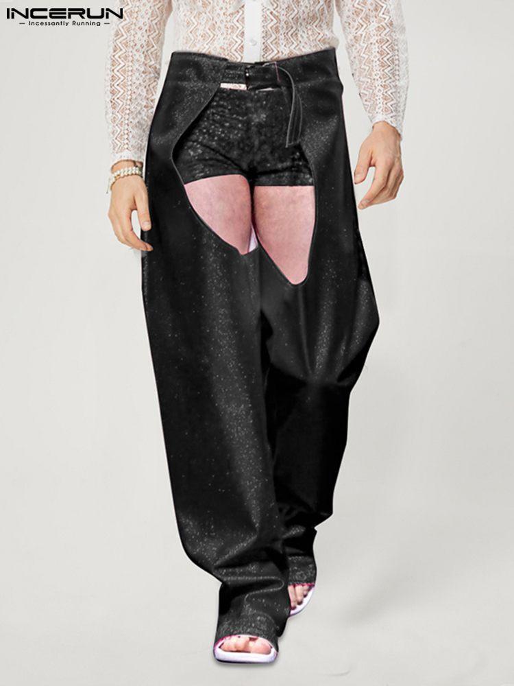 Pants INCERUN 2022 American Style New Men's Flash Pantalons Fashion Male Party Shows Hot Sale Crotch Hollowed Out Loose Trousers S5XL, Black
Pants INCERUN 2022 American Style New Men's Flash Pantalons Fashion Male Party Shows Hot Sale Crotch Hollowed Out Loose Trousers S5XL, Black